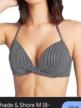 Shade and Shore striped Bikini top 34DD